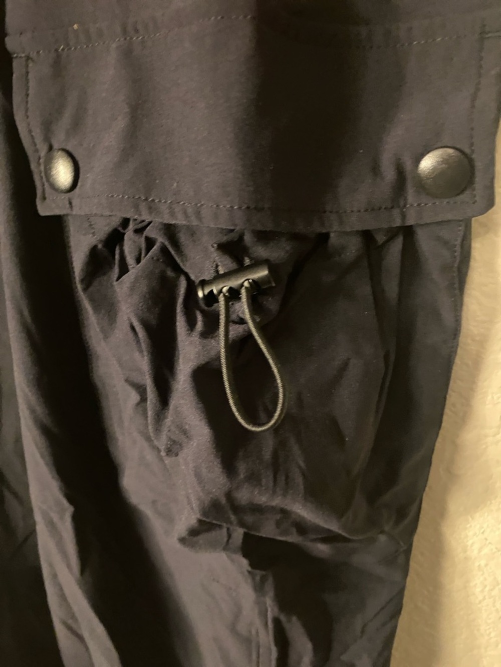 Mono B Black Maxi Cargo Skirt with Side Drawstring Pockets - Picture 6 of 9